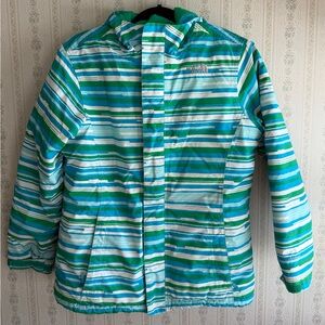 The North Face Girl’s (Sz XL/18) Winter Snow Jacket Blue/Green *flawed*